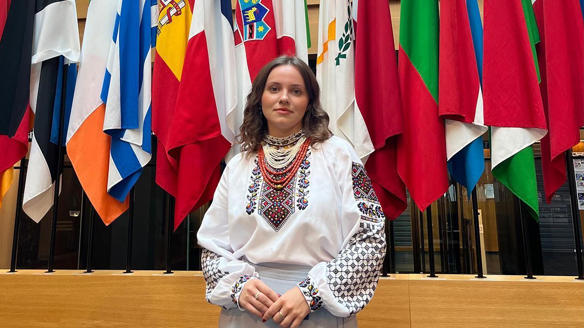 Anna Melekh en la Universidad de Iași, Rumanía, durante su movilidad Erasmus+