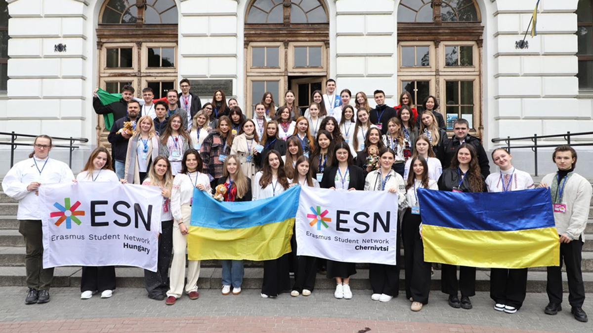 Anna Melekh en el Parlamento Europeo, Estrasburgo, tras su experiencia Erasmus