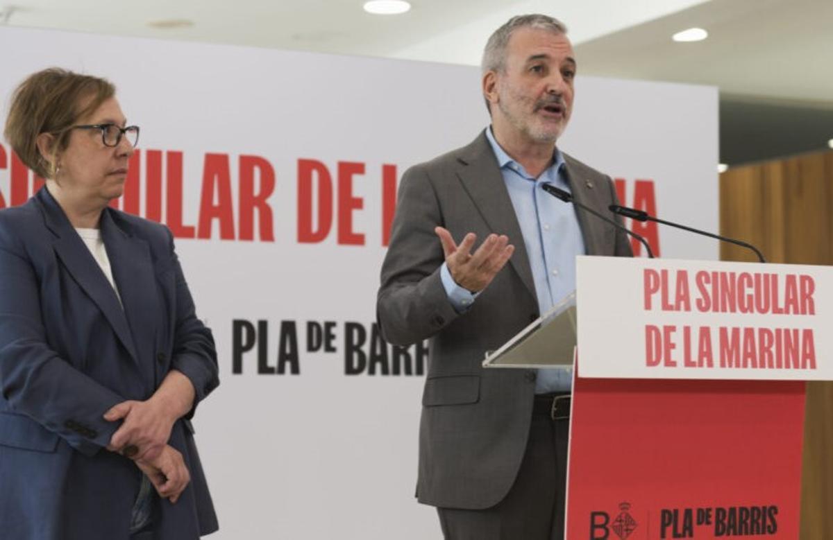 Vista aérea del nuevo barrio de la Marina del Prat Vermell con edificios en construcción