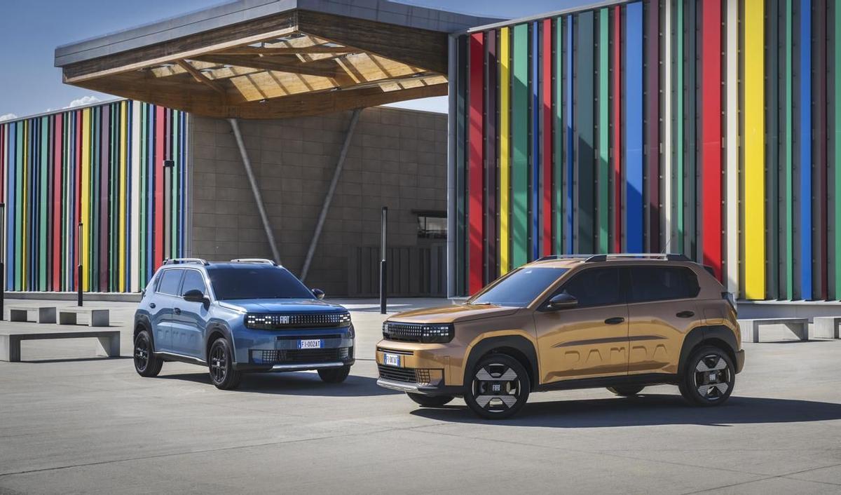 Fiat Grande Panda y Citroën C3 lado a lado mostrando sus diseños exteriores