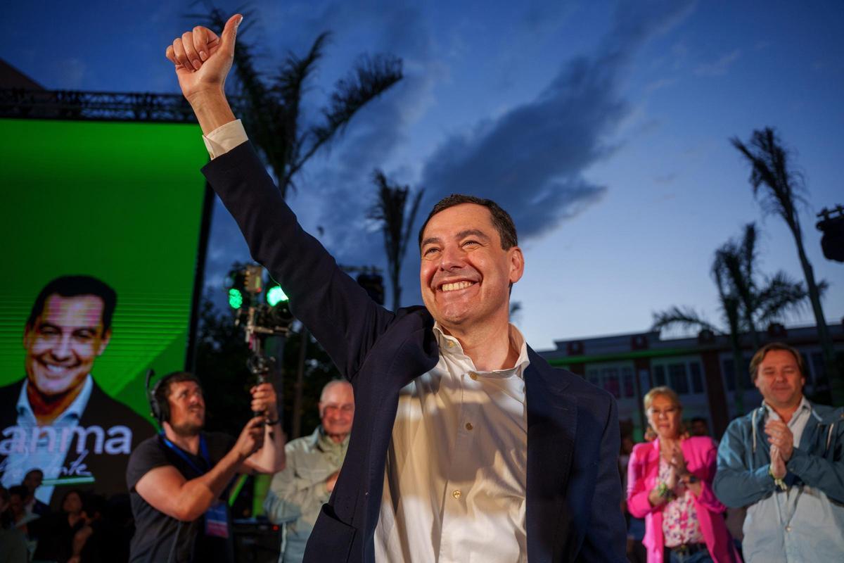 PP juanmista lidera en Andalucía 2026 con 53 escaños y necesita a CERA