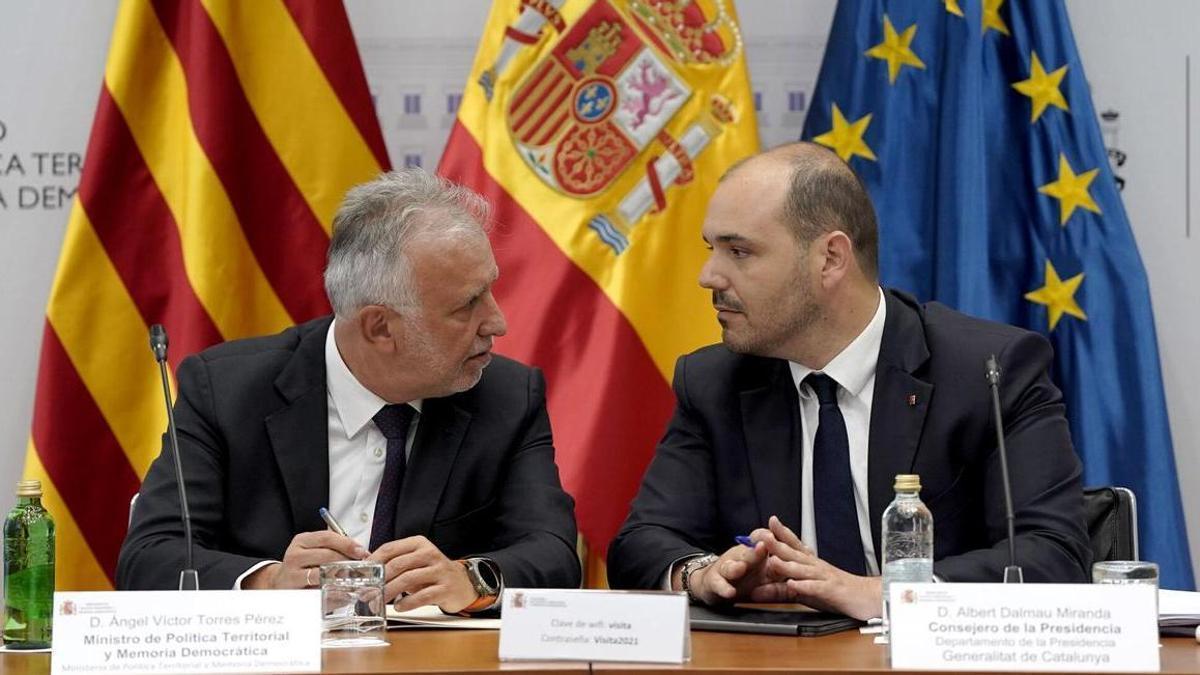 Ratificación de acuerdos entre Gobierno y Generalitat: Torres y Dalmau sellan compromisos clave
