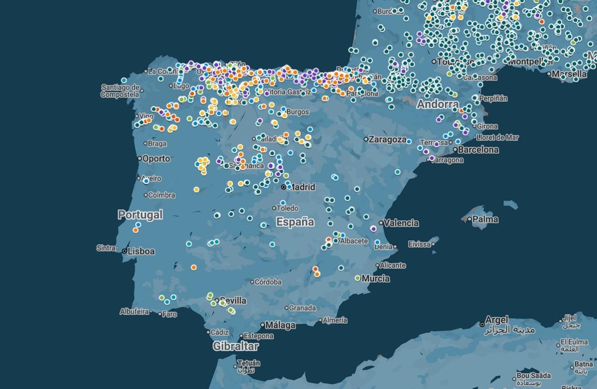 Saltos de agua que bloquean la circulación de peces y sedimentos