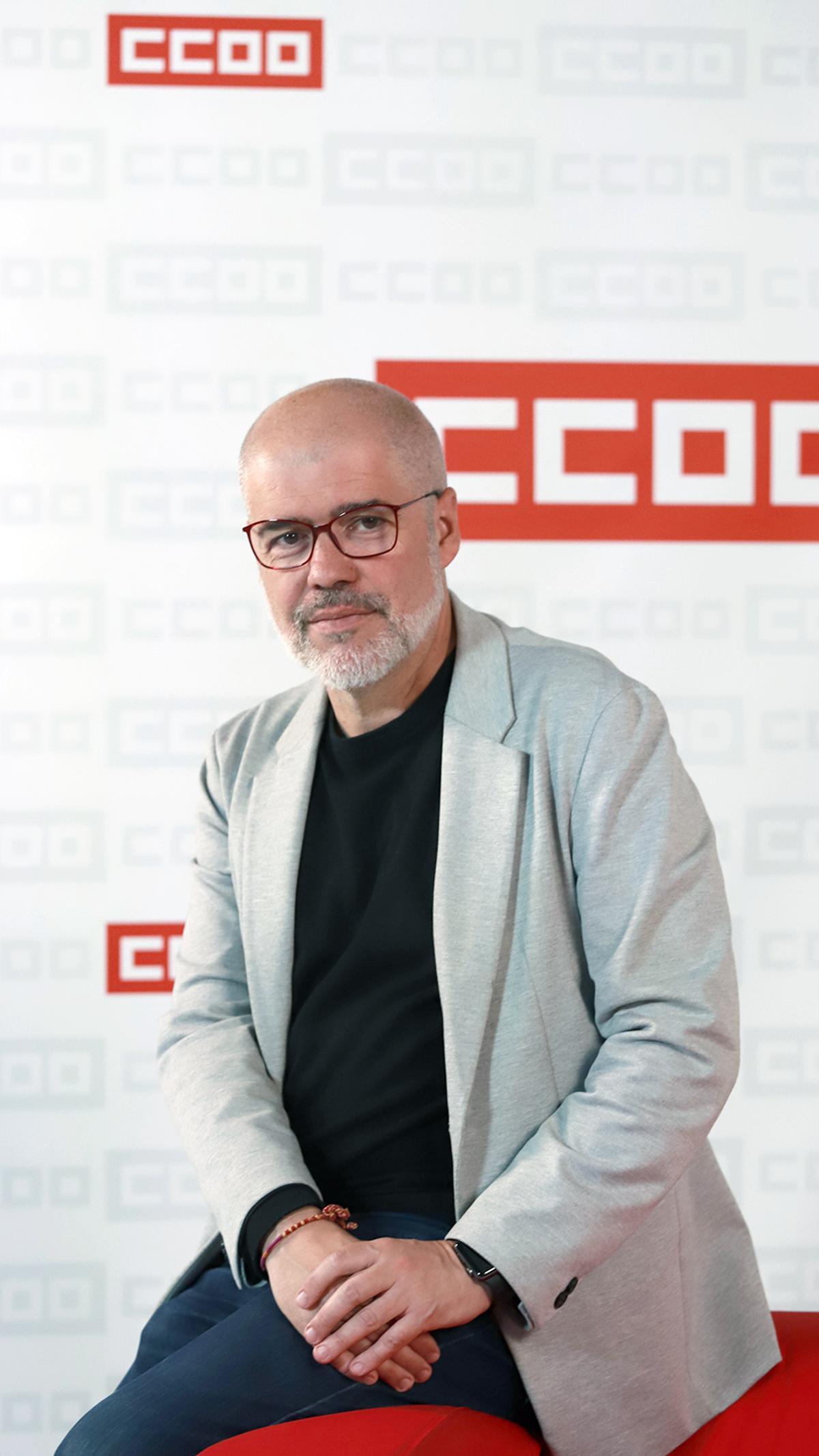 Unai Sordo hablando en una rueda de prensa sobre la falta de acuerdo salarial con la CEOE