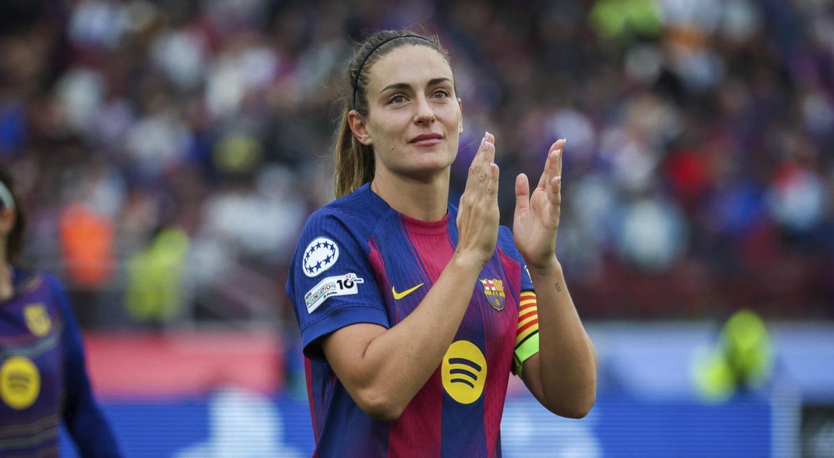 Alexia Putellas celebrando su gol contra el Bayern Múnich en la semifinal de la Champions League
