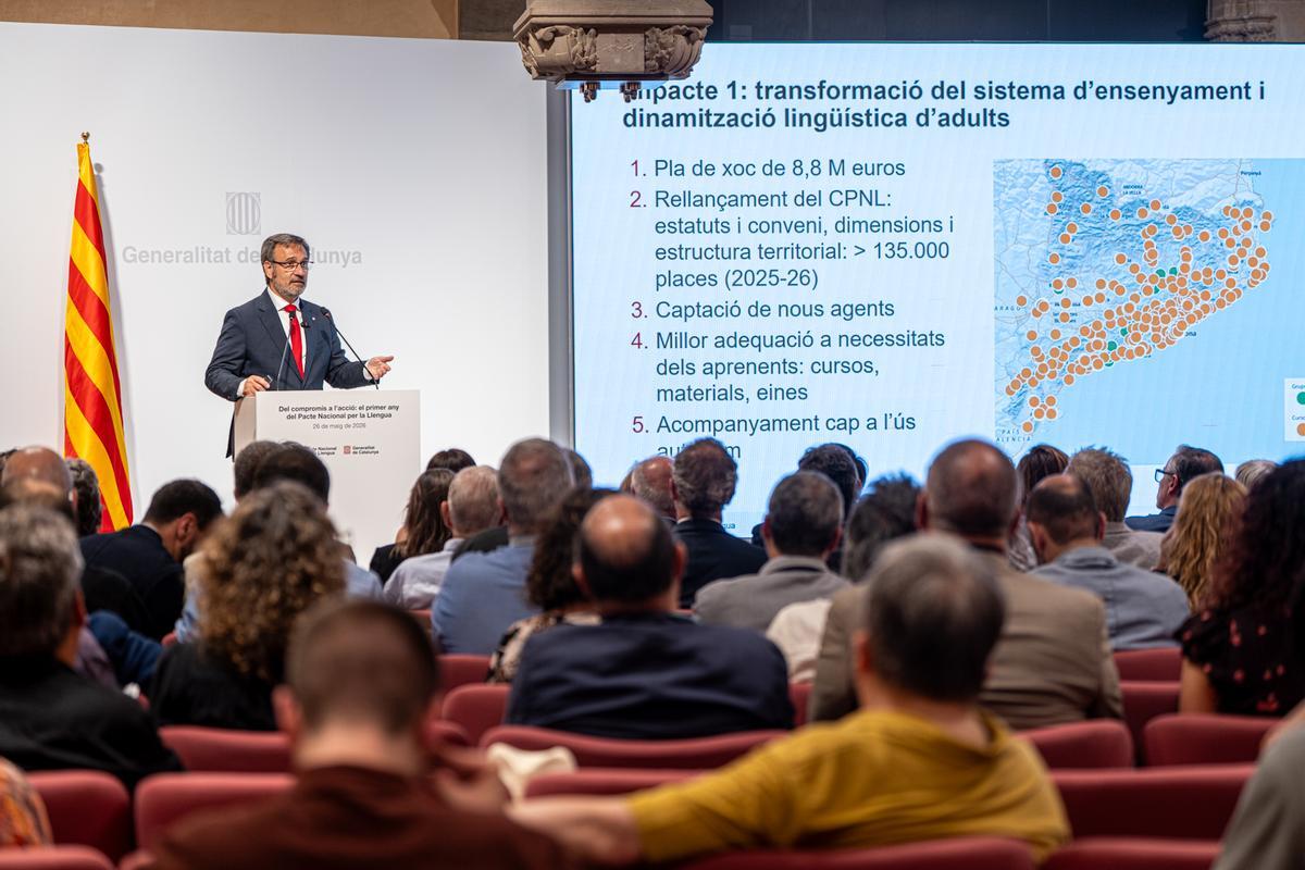 Oficina de Protección de Derechos Lingüísticos en una reunión del Executiu