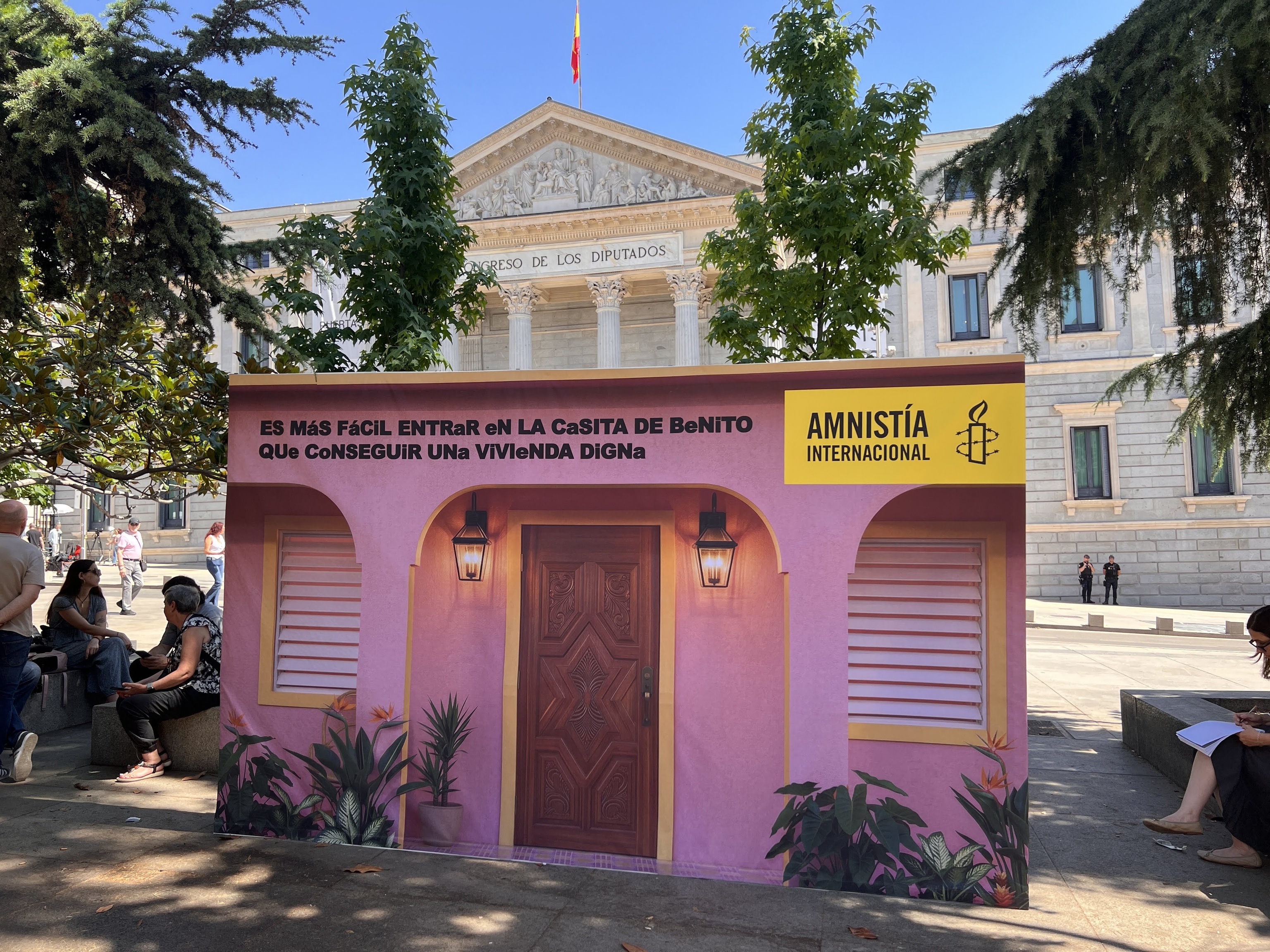 Gráfica que muestra el déficit de vivienda social en España comparado con la media europea