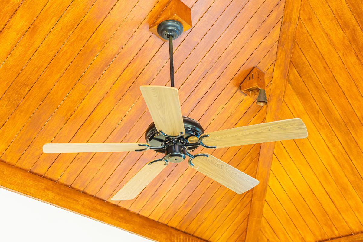 Ventilador de techo con aspas retráctiles y luz LED