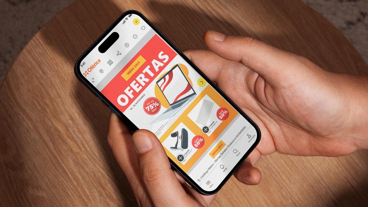Ejemplo de catálogo digital mostrando promociones de un retailer local