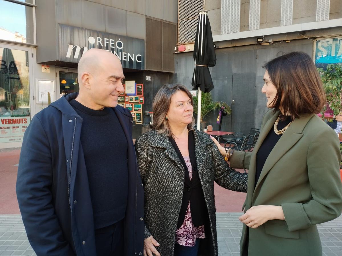 Creu Camacho y Oriol Junqueras en una reunión de la ejecutiva de ERC