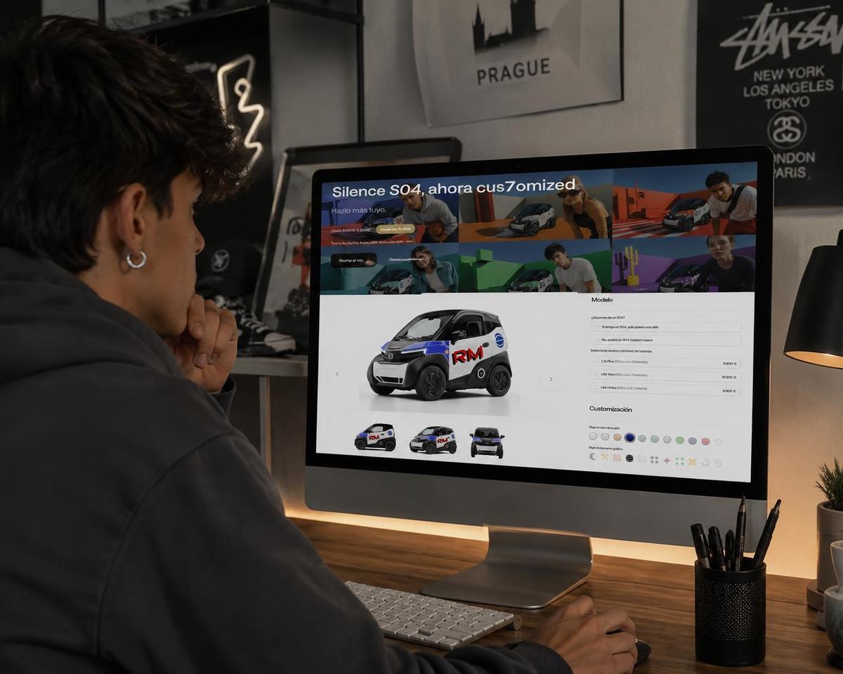 Configurador online del S04 en pantalla