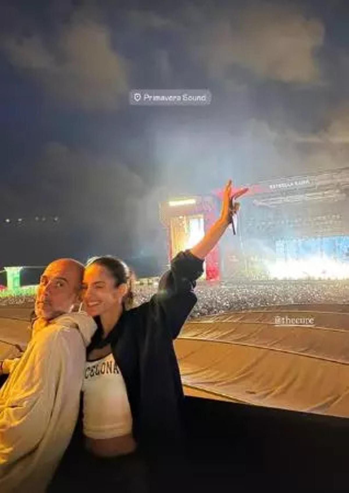 Pep Guardiola y su hija María en el concierto de The Cure en el Primavera Sound