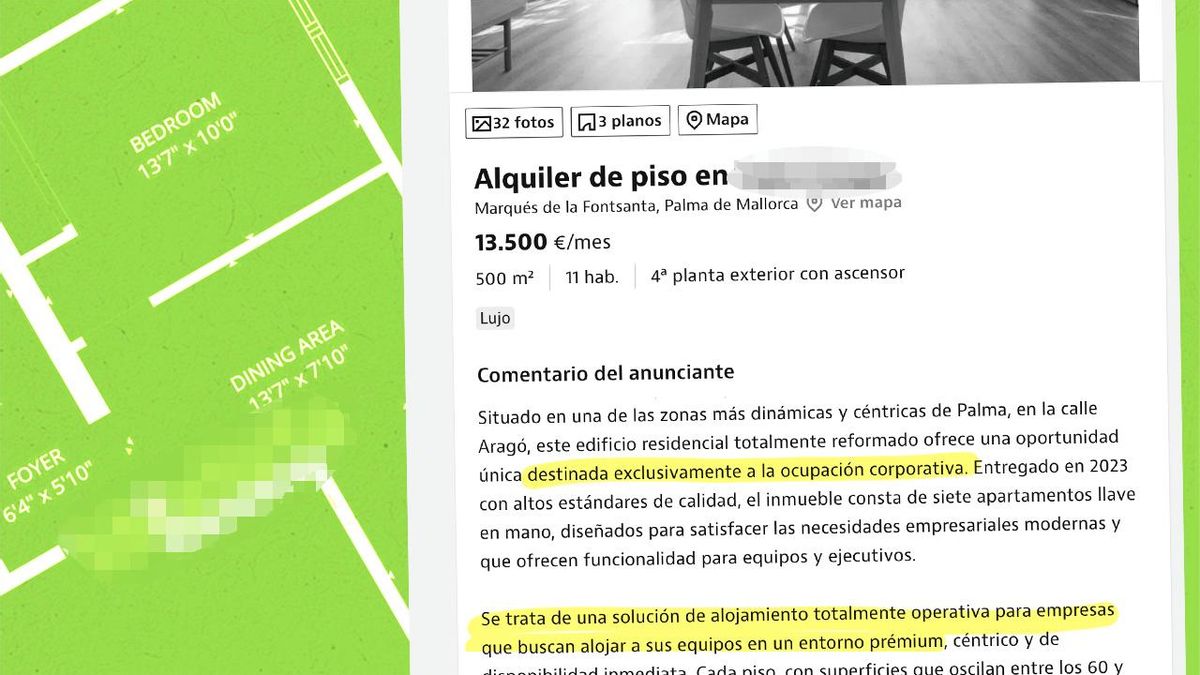 Alquiler corporativo en Palma: edificio de 7 viviendas por 13.500 €/mes