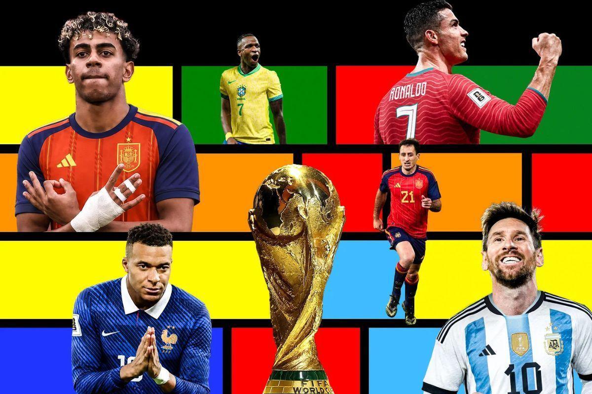 Pantalla de televisión mostrando el logo de DAZN y el calendario del Mundial 2026