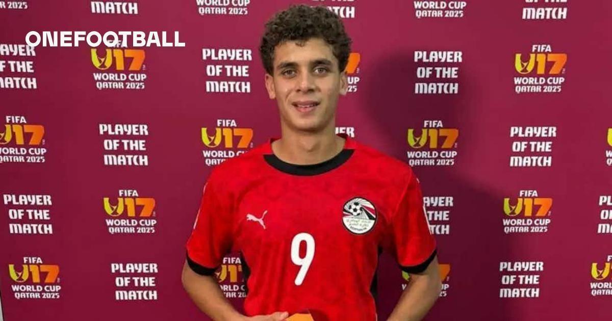 Hamza Abdelkarim celebra un gol con la camiseta del Barcelona en la Copa de Campeones juvenil