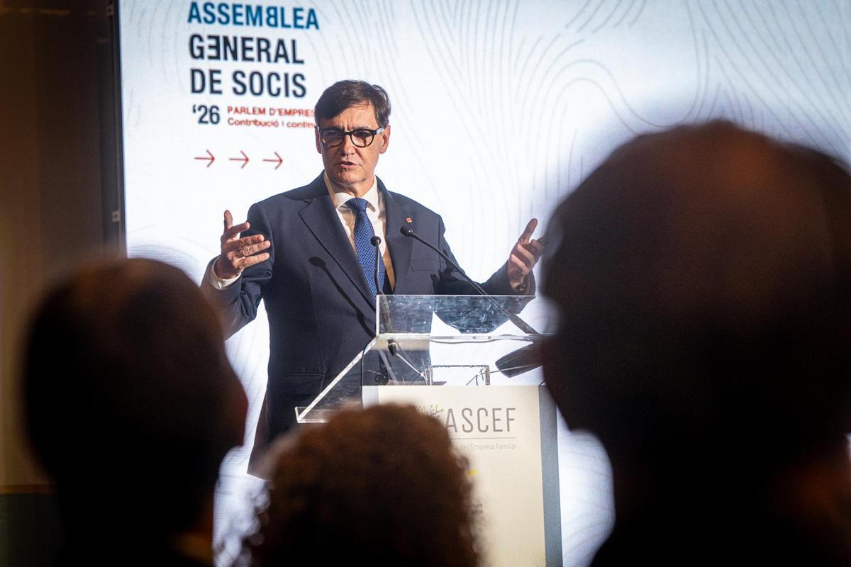 Marc Puig hablando en la Asamblea de socios de la ASCEF