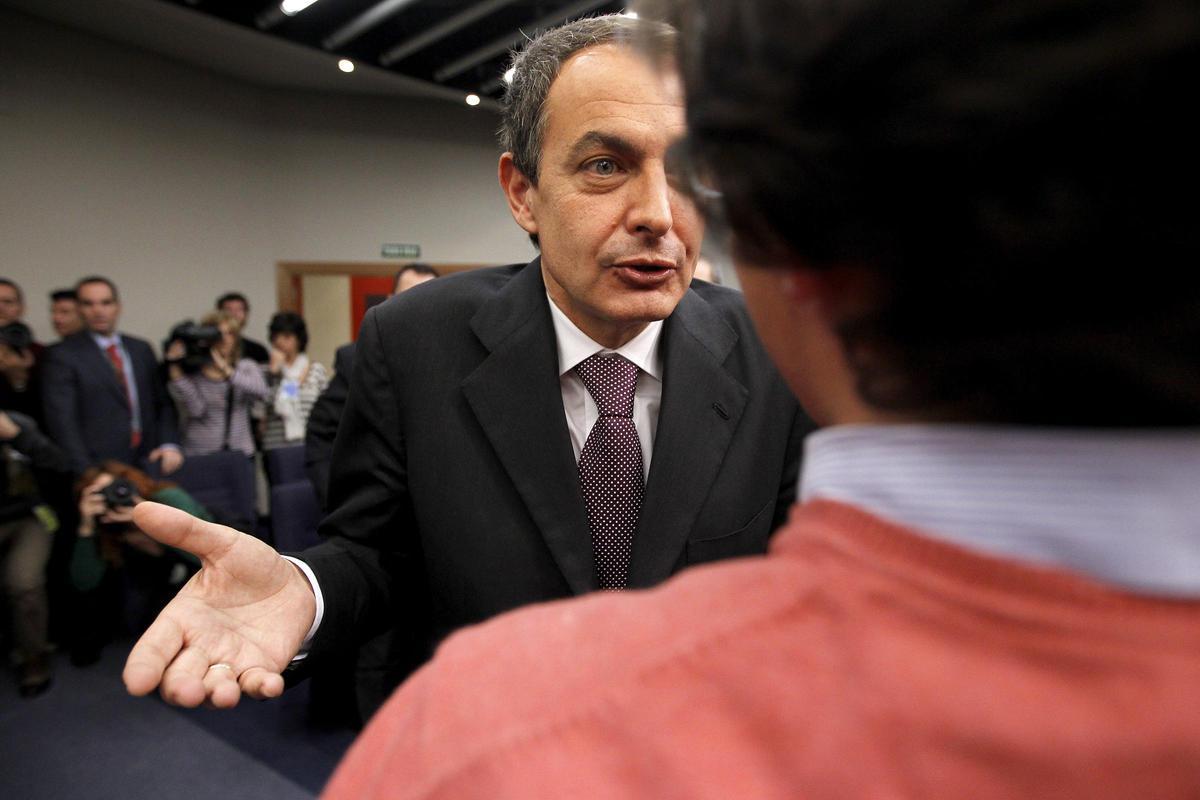 Fotografía de José Luis Rodríguez Zapatero en acto público